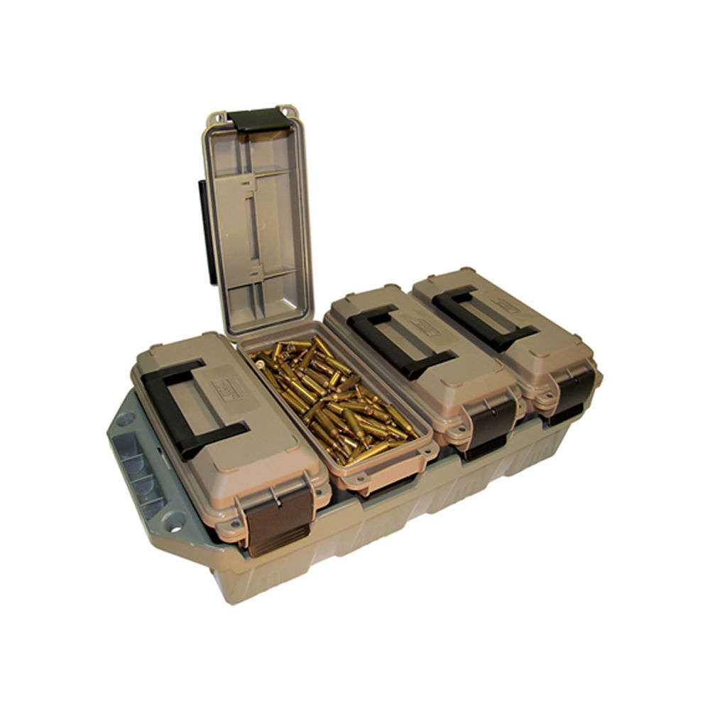 Misc. Accessories MTM Case Gard 4.50" 4 CAN AMMO CRATE DARK EARTH